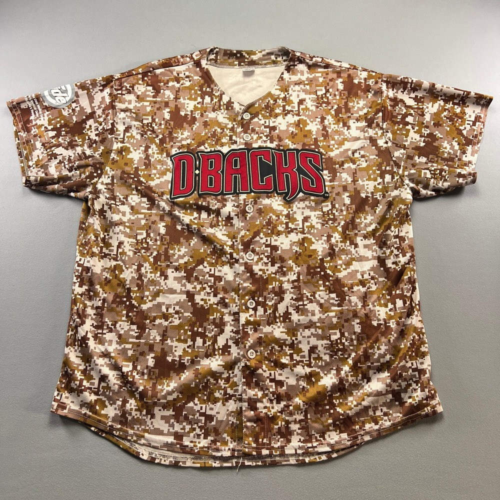 Arizona Diamondbacks Baseball Team Jersey Mens 2XL Brown Desert Camouflage MLB